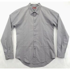 Zara Man Shirt Mens XL Long Sleeve Gray Everyday Wear Slim Fit Classic Button-Up